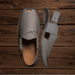 Buckle fastening detail on the Danedar Peshawari Bera Chappal
