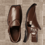 Buckle closure detail on the Karachi Gizri 76-10 chappal