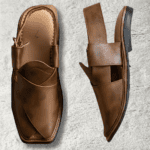 Side profile of the Peshawari Bera Chappal's classic silhouette