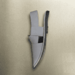 Side profile of the Grey Peshawari Bera Chappal's traditional shape