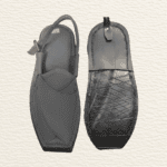 Tyre rubber sole underneath the Grey Kaptan Chappal