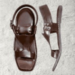 Side profile of the Kohati Panjedar Chappal five-strap Kohati sandal