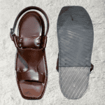 Kohati Panjedar Chappal showing tyre rubber sole and hand-stitched build
