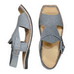 Peshawari Band Panjedar close-up of ankle strap and leather stitching detail