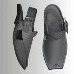 Peshawari Chuha Chappal close-up of ankle strap and stitch detailing