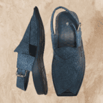 Ankle strap detail on the Peshawari Lefty Parachute chappal