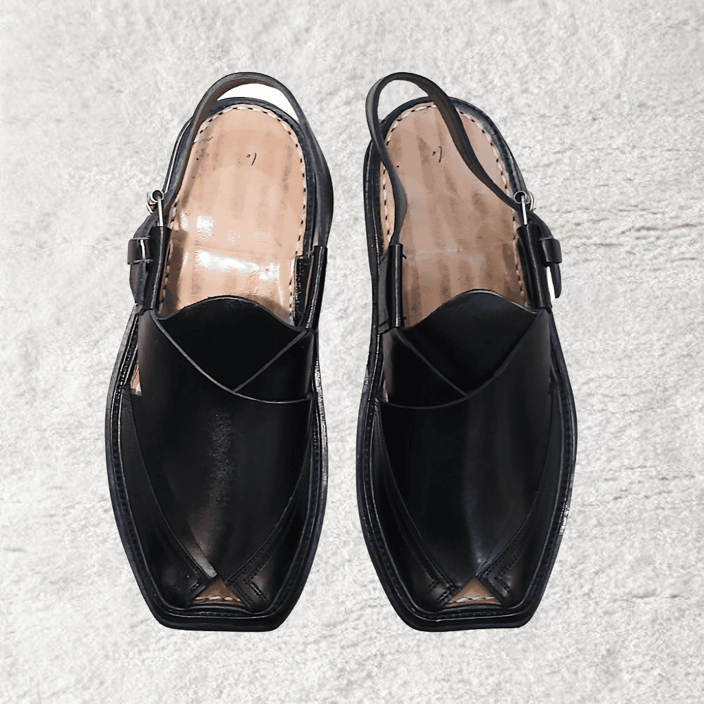 Black Peshawari Chappal Lapa