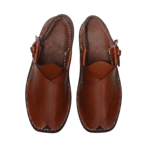 Rounded gol toe of the Peshawari Gol Chappal in High Kurram leather