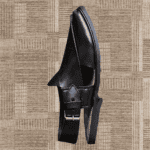 Hand-stitched ankle strap on the Sada Peshawari Chappal
