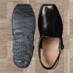 Tire-rubber sole beneath the Sada Peshawari Chappal